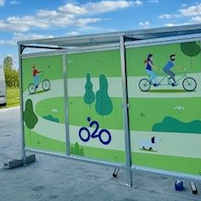 Stalling met geprinte zijwanden